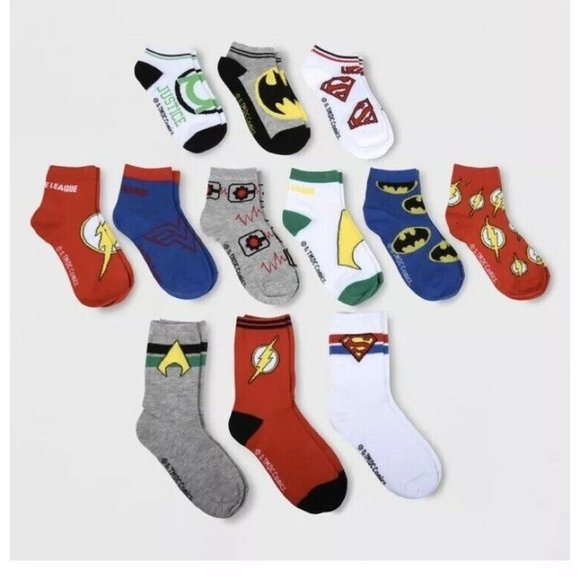 ~12 Pair-SZ: Large socks NIB~ DC-Justice League 12 Days Of Socks - Picture 2 of 11